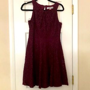 Beautiful Lace Maroon Dress (perfect for weddings!)